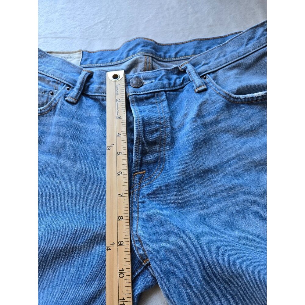 Abercrombie & Fitch Mens 36x32 The A&F Skinny Jeans Light-Wash Denim But… - Picture 8 of 13
